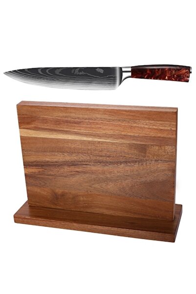 OptimStar Cuțit profesional de bucătar, suport magnetic pentru cuțite, durita...