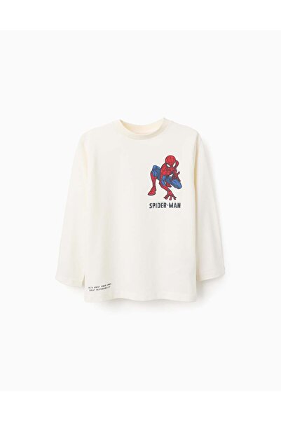 Ziddy Long Sleeve T-shirt for Boys 'Spider-Man', White