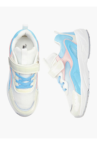 Little Missy Girls' Hook and Loop Sneakers
