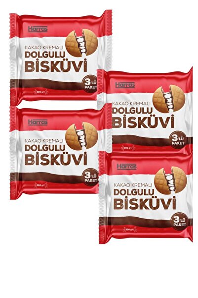 Harras Cream Filled Biscuits 4 X 300 Gr Quantity Pack - 1.2 kg