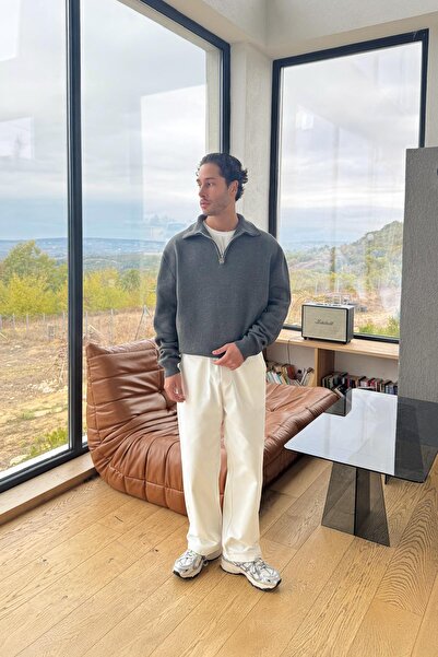 Flaw Wear Half Zip Knit Sweater