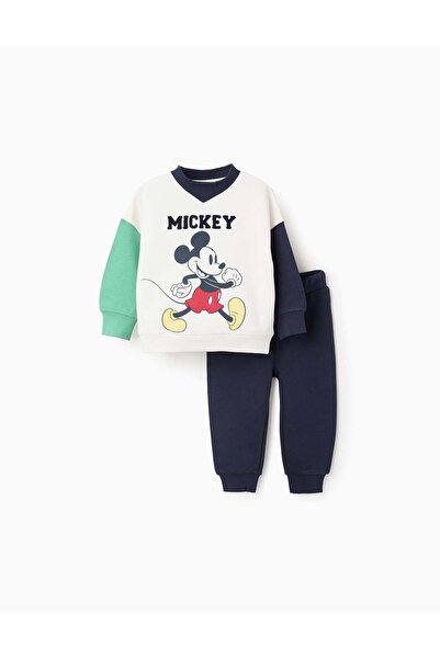 Ziddy Cotton Tracksuit for Baby Boys 'Mickey', Blue/White/Green