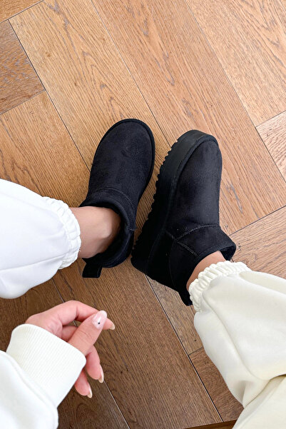 Banksy Tüylü Ultra Mini Boy Kadın Bot Ayakkabı