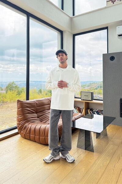 Flaw Wear Місцевий вишитий светр з поло-комірцем