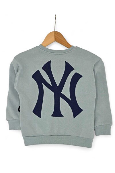 Egelite Yankees Printed Winter Boys' Tracksuit Set | 5-9 Years Old 3-Thread Ribbed Sweatshirt & Bottoms