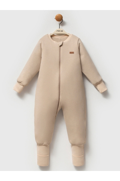 Moi Noi كيس نوم بياقة دائرية مع سحاب وجوارب مدمجة 2.5 توج