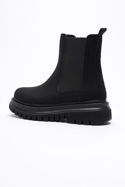 Mubiano Γυναικείες μπότες από καουτσούκ σουέτ Μαύρο Nova