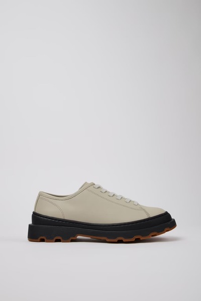 CAMPER Women's Brutus Leather Shoes - Light Gray