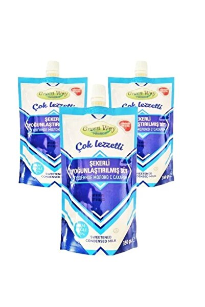 leo butik Moloko Sguşyonnoye S Saharom Yoğunlaştırılmış Süt Reçeli 350 gr Poşet 3 Lü Ekonomik Paket