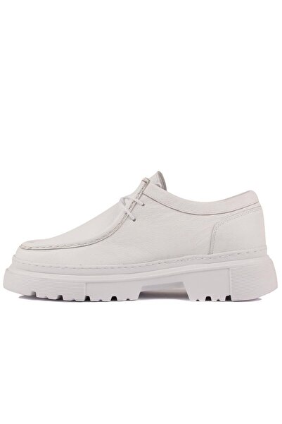 SailLakers - White Leather Lace-Up Men's Casual Shoes 101-9009-H1308