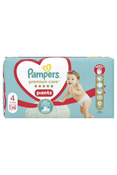 Pampers Premium Care Pants Mega Box, Size 4, 9-15 kg, 58 pcs