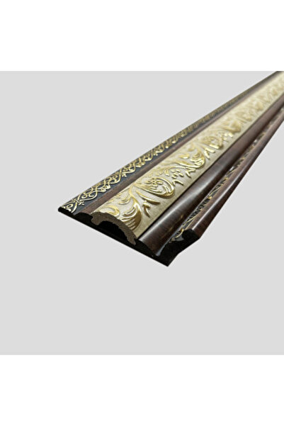 MallDeco Cornișă elegantă de tavan maro, 120 mm