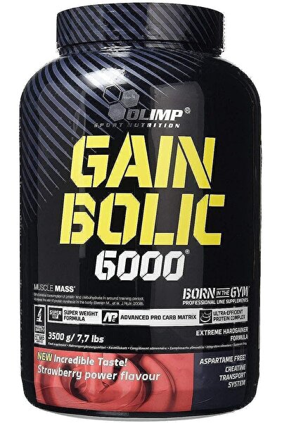 OLIMP SPORT NUTRITION GAIN BOLIC 6000، فراولة، 3500 جرام