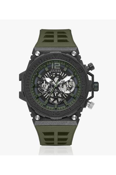 Guess Originals ساعة كوارتز متعددة الوظائف، مقاس 48 مم، ذهبية/سوداء اللون