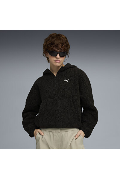 Puma Základní oblečení - Dámská oversized polar fleecová mikina s kapucí