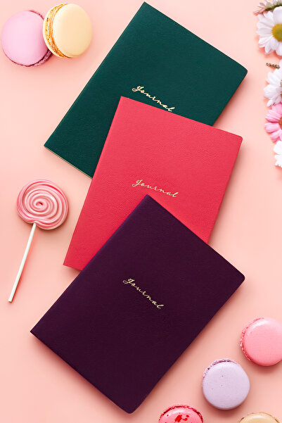 Fulique Soft Leather Cover Lined Notebook Set