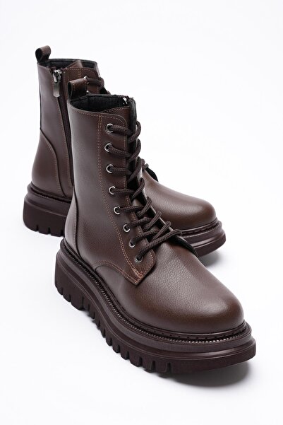 Mubiano Kadın Deri Bot Fermuarlı Kahve Nexa