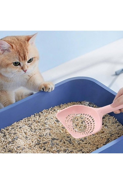 OEM Cat Litter Scoop, Ergonomic Design, Plastic, Pink, 25 x 13 cm