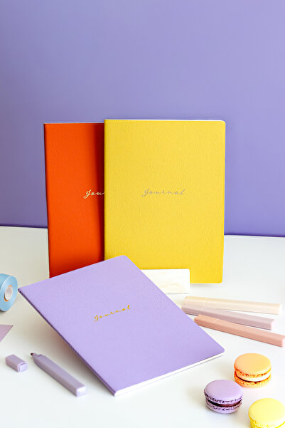Fulique Soft Leather Cover Lined Notebook Set