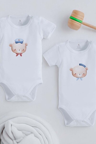 bebek perisi 100% Cotton Organic Cute Teddy Bear Design Baby Bodysuit (1072-1...