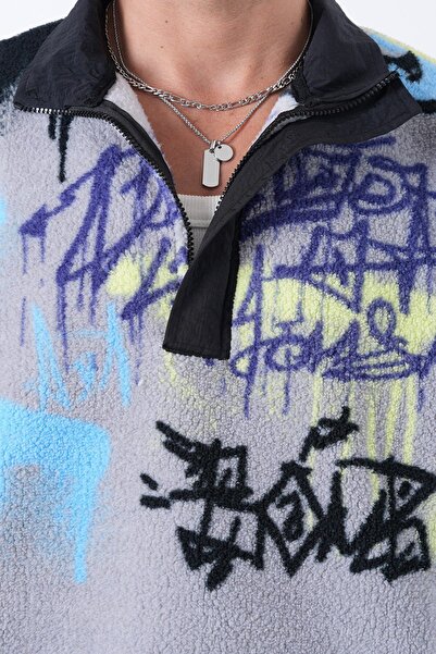 TÜZeMEN Plush Sweat with Woven Garnish