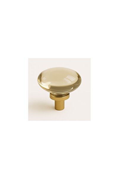 Urban Opal Oval Furniture Handle Gold + Glass