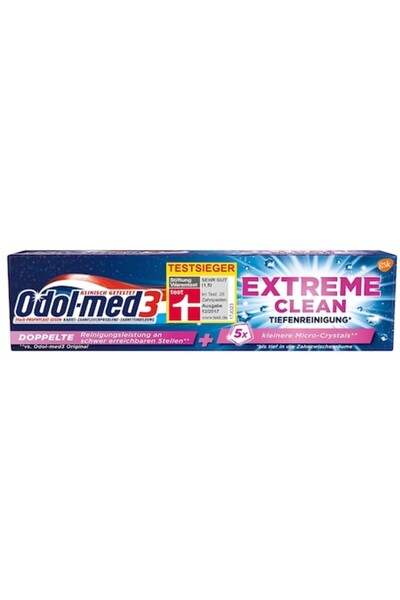 OASİSPORSELEN Odol-med 3 Extreme Clean Toothpaste, Stain Protection, 75ml