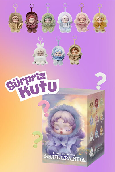 Nandy Home Impressionism Series Skull Panda, Plush Figure Skull Panda