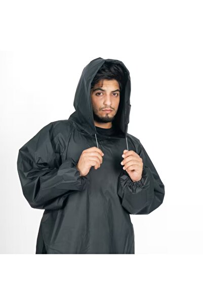 Decathlon Waterproof Poncho Raincoat - Fishing - Black - 100