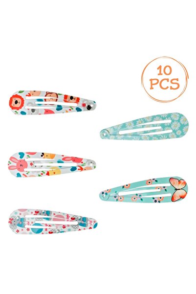 OEM Colorful Metal Hair Clips Animals Butterflies Flowers 5cm - 10pcs