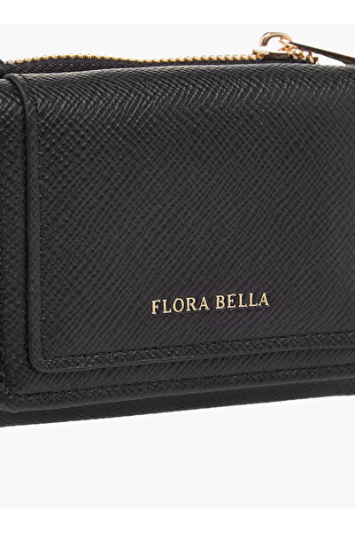 Flora Bella by Shoexpress Textured Tri-Fold Wallet with Snap Button Closure - H 9 x W 10.5 x 3.5 cms