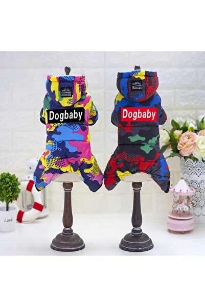 OEM Salopeta flausata de iarna cu gluga, pentru animale de companie mici si m...