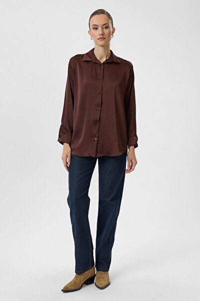 TIFFANY&TOMATO Klasik Saten Gömlek