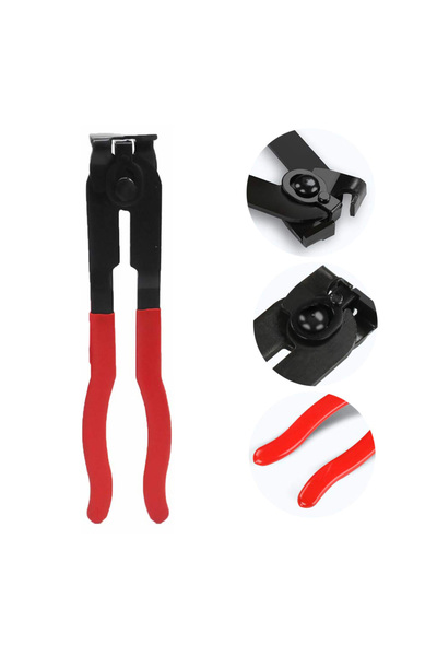 MaxTech Kit Unelte din otel pentru fixare si strans Coliere si Clapete CV Maner din Plastic si Cauciuc