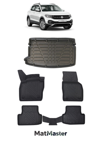 MatMaster Volkswagen T-Cross 2025 Model 5D Premium Ekstra Havuzlu Paspas Ve B...