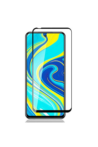 5D Glass Πλήρως κολλητική μεμβράνη γυαλιού για Xiaomi Redmi Note 9, μαύρη