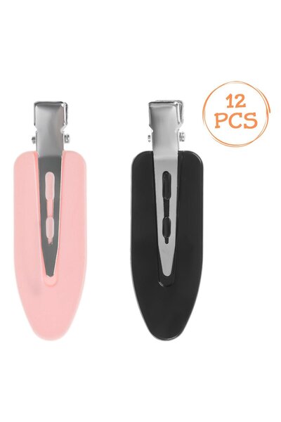 OEM Clame Par Coafor Negre Roz 6cm - 12buc