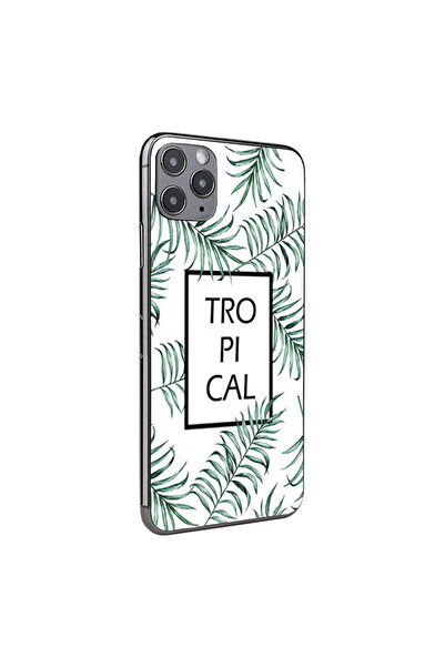 Optim Solution Folie Skin Spate pentru Apple Iphone 11 Pro Max, Tropical Design, High Grip, Multicolor