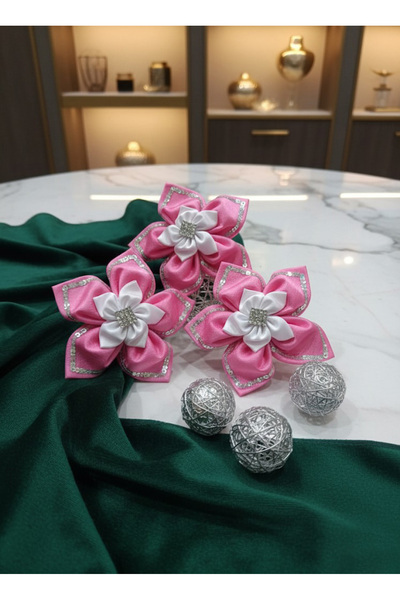 Çt Çeyizci Tekstil Trandafir triplu ornamentat, trandafir triplu pentru decorare - 20CM trandafir triplu