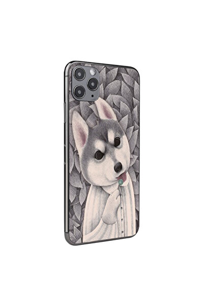 Optim Solution Folie Skin Spate pentru Apple Iphone 12 Mini, Husky Design, High Grip, Multicolor