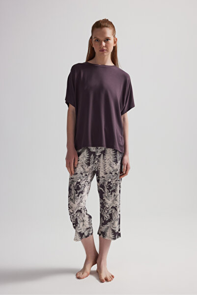 Hays Kadın Modal İki İplik Kısa Kollu Kapri Pijama Takımı