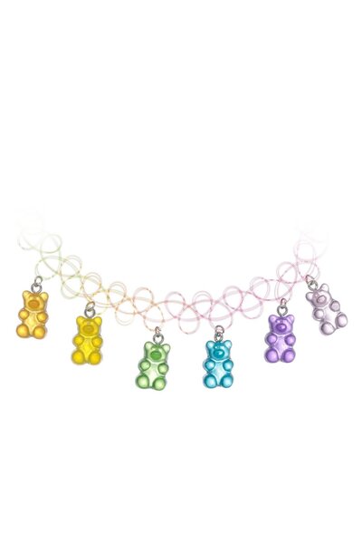 OEM Chocker Charms Necklace with Colorful Bears for Children