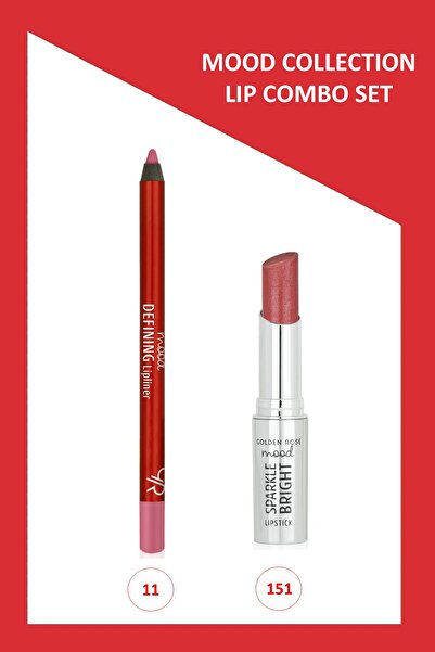 Golden Rose Mood Lip Combo Set - Defining Dudak Kalemi No:11 - Sparkle Bright...