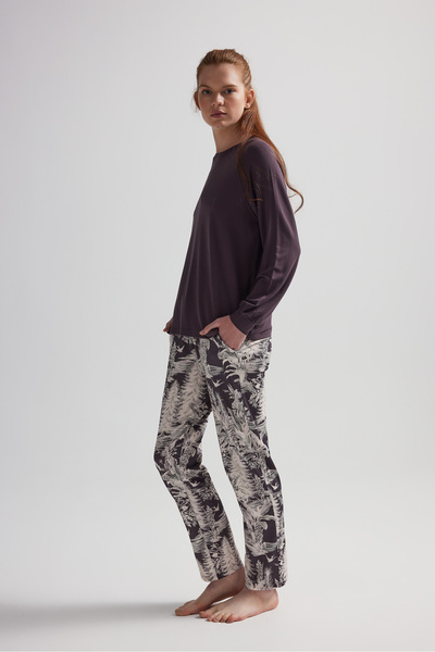 Hays Kadın Modal İki İplik Uzun Reglan Kollu Pijama Takımı