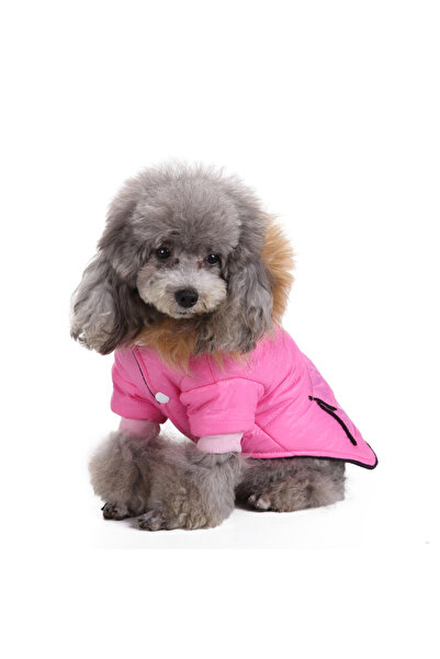 fara marca Geaca pentru catei roz XL 35cm lungime