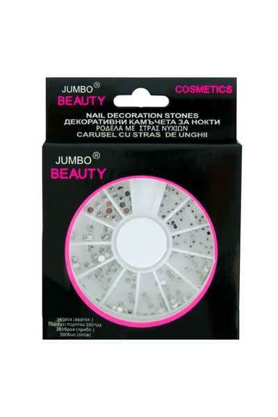OEM Carusel cu Stras de Unghii Argintii - 300buc