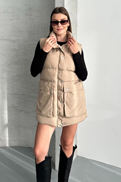 moda armanc Γυναικείο φανελάκι - Casual φανελάκι με φερμουάρ και τσέπες