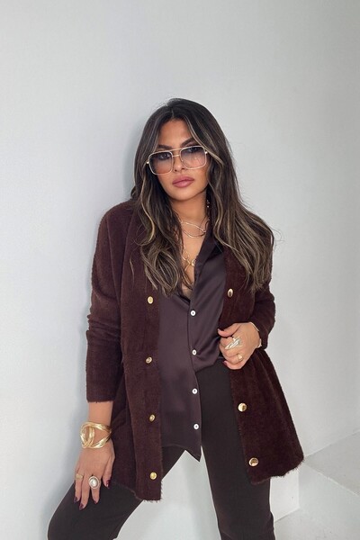 Sohotique By P Steel Knitted Striped Trousers Bitter Brown