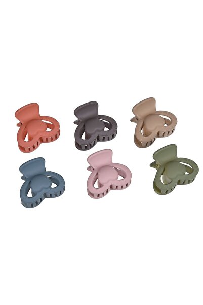 OEM Matte Heart Hair Clips for Women 3cm - 6pcs