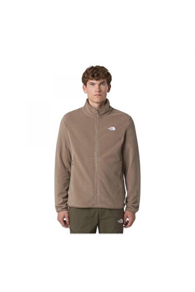 THE NORTH FACE Nf0A8D0R M Glacier Fleece Jacket Καφέ Ανδρικό Εξωτερικό Μπουφάν